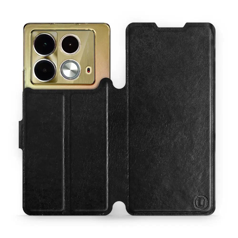Flipové pouzdro Mobiwear - Infinix Note 40 - Černé a šedé