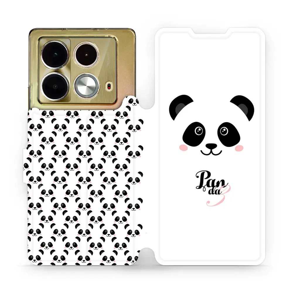 Flipové pouzdro Mobiwear - Infinix Note 40 - M030P Panda Amálka