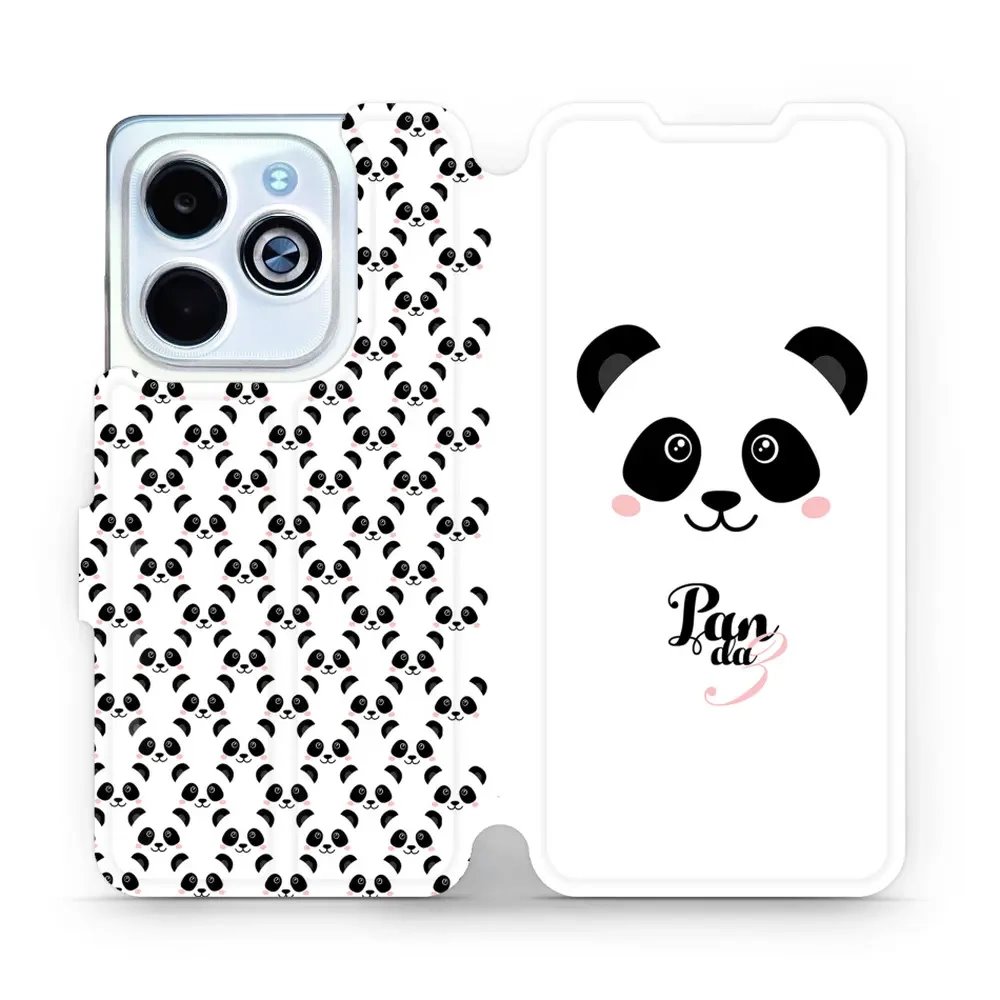 Flipové pouzdro Mobiwear - Infinix Smart 8 - M030P Panda Amálka