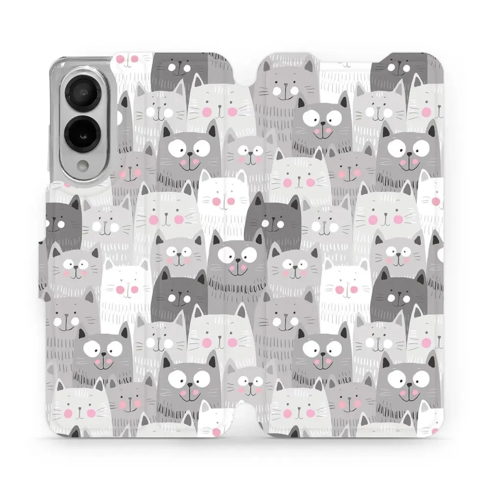 Flipové pouzdro Mobiwear - Samsung Galaxy S25 Edge - M099P Kočičky