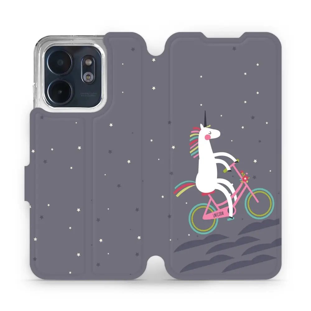 Flipové pouzdro Mobiwear - Infinix Smart 9 - V024P Jednorožec na kole