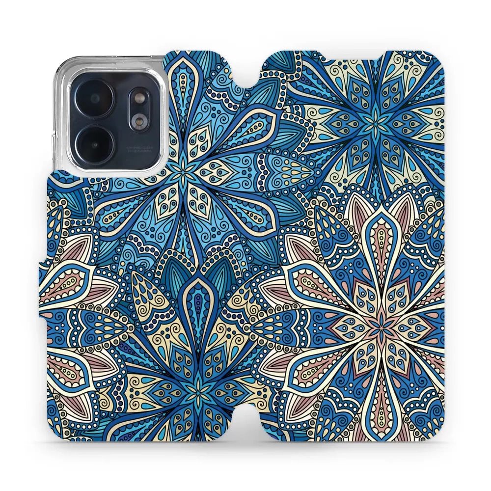 Flipové pouzdro Mobiwear - Infinix Smart 9 - V108P Modré mandala květy