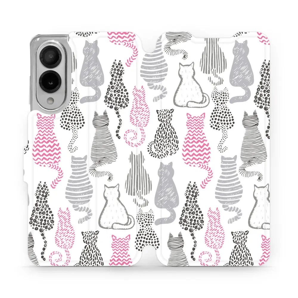 Flipové pouzdro Mobiwear - Samsung Galaxy S25 Edge - MX01S Kočičí zádíčka