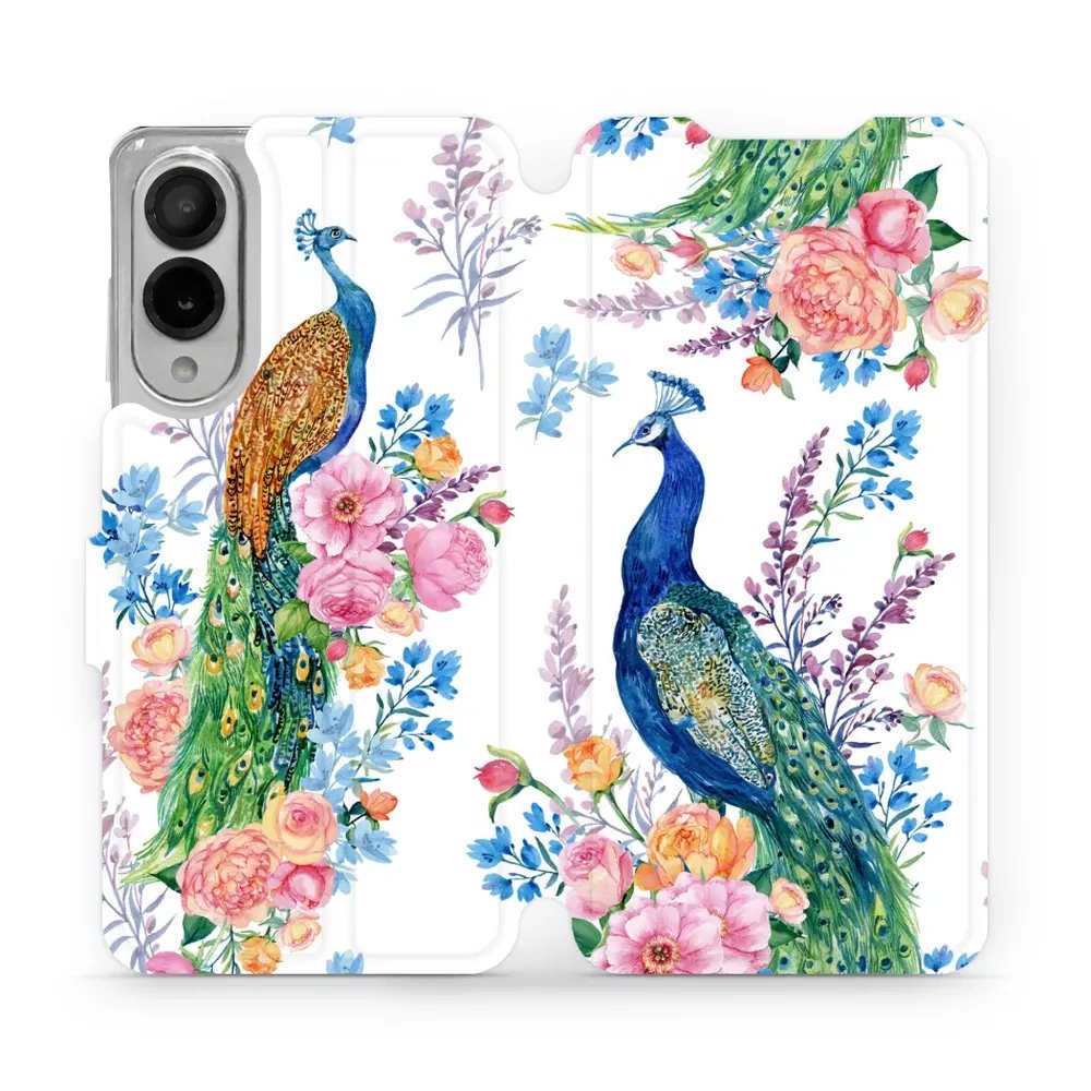 Flipové pouzdro Mobiwear - Samsung Galaxy S25 Edge - MX08S Pávi