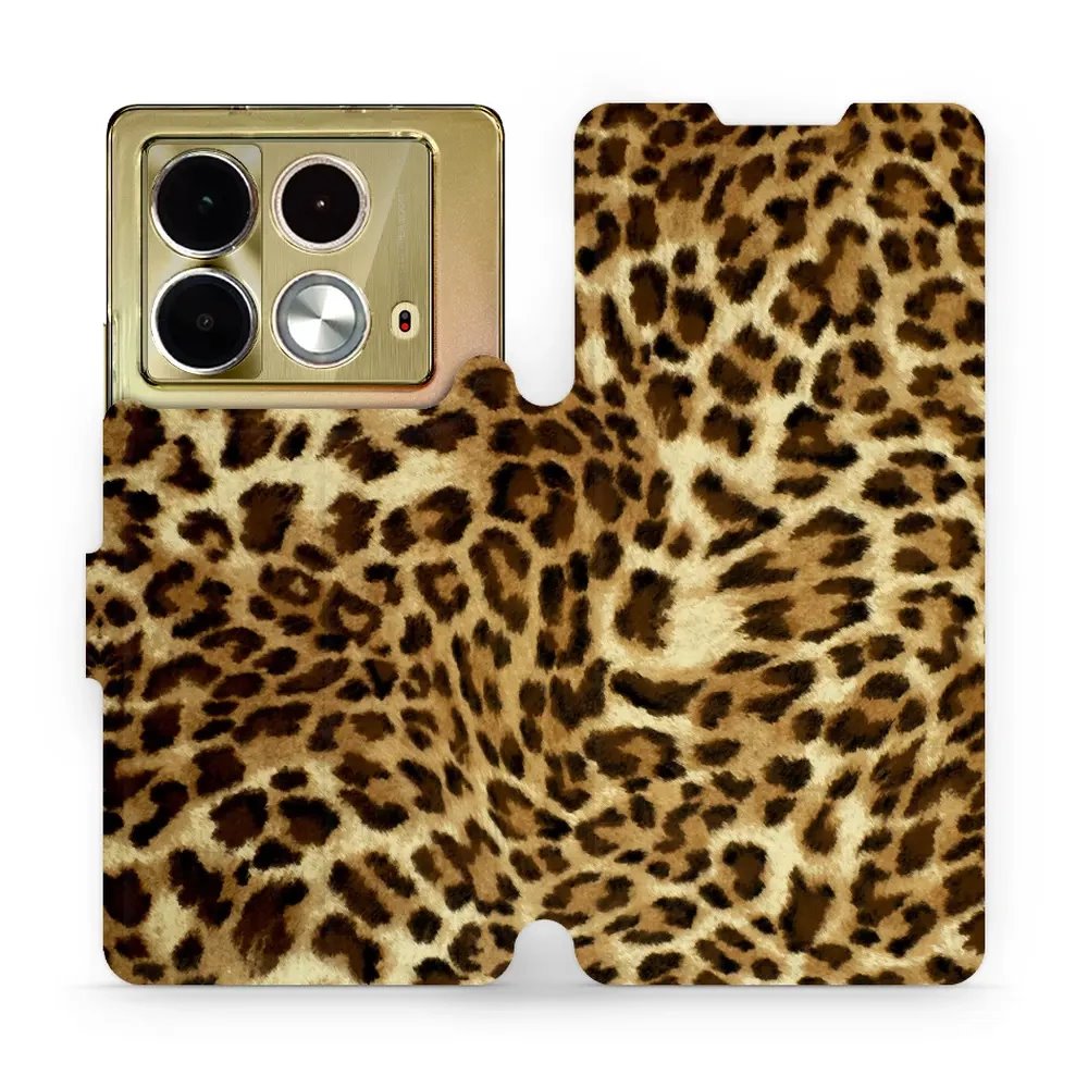 Flipové pouzdro Mobiwear - Infinix Note 40 - VA33P Leopardí vzor