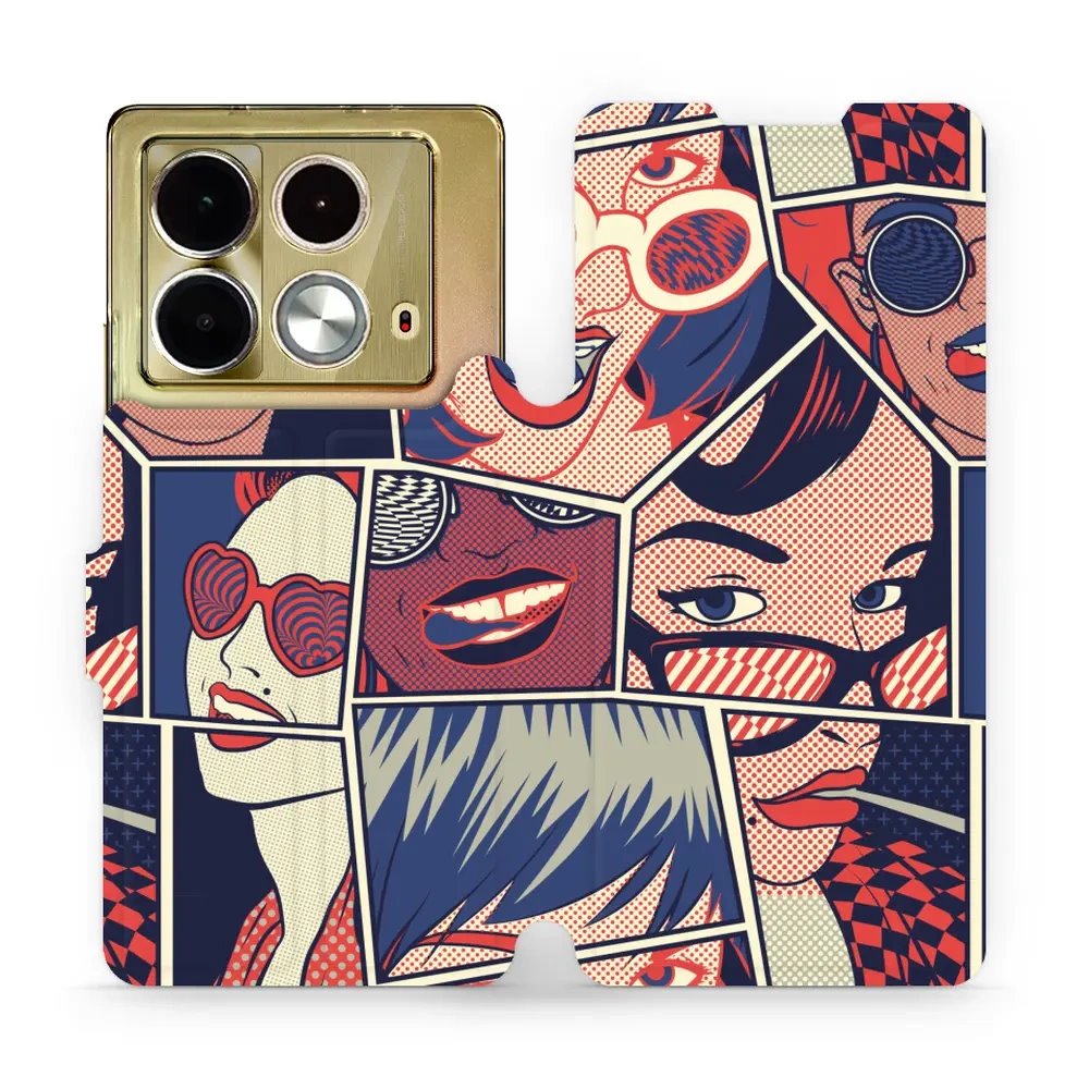 Flipové pouzdro Mobiwear - Infinix Note 40 - VP18P Komiks