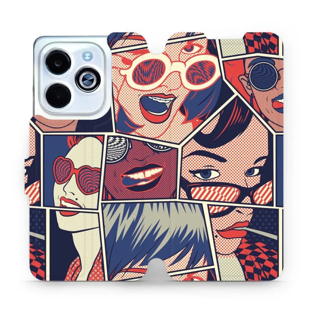 Flipové pouzdro Mobiwear - Infinix Smart 8 - VP18P Komiks