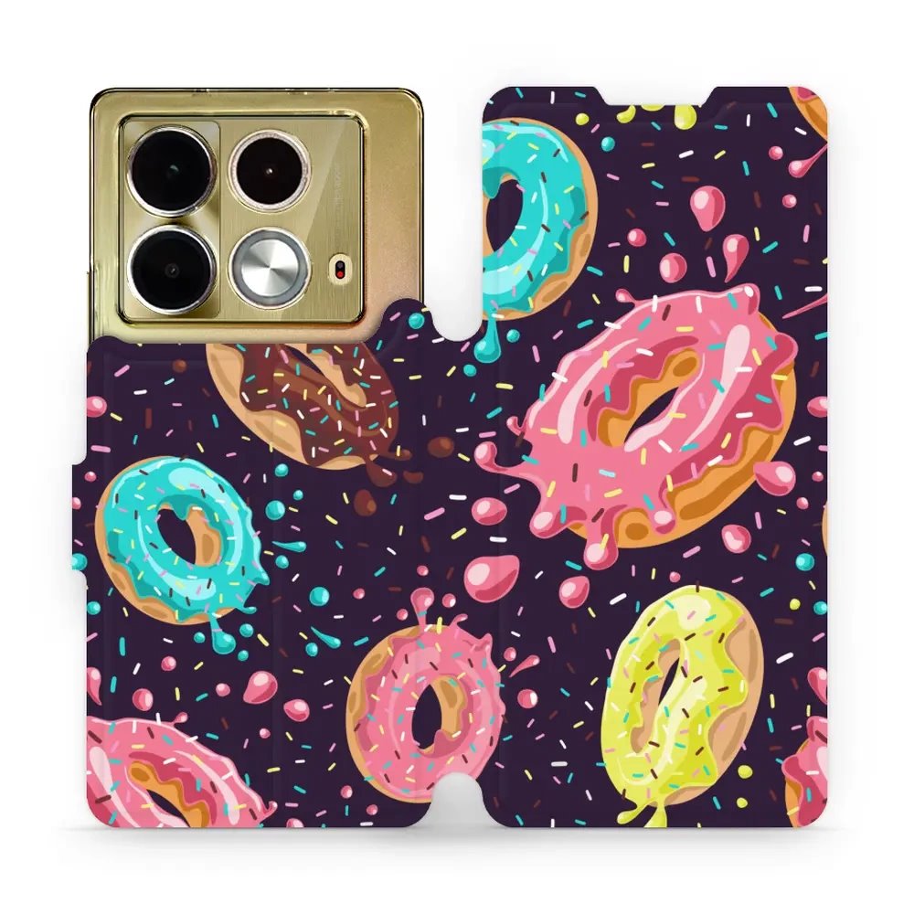 Flipové pouzdro Mobiwear - Infinix Note 40 - VP19S Donutky