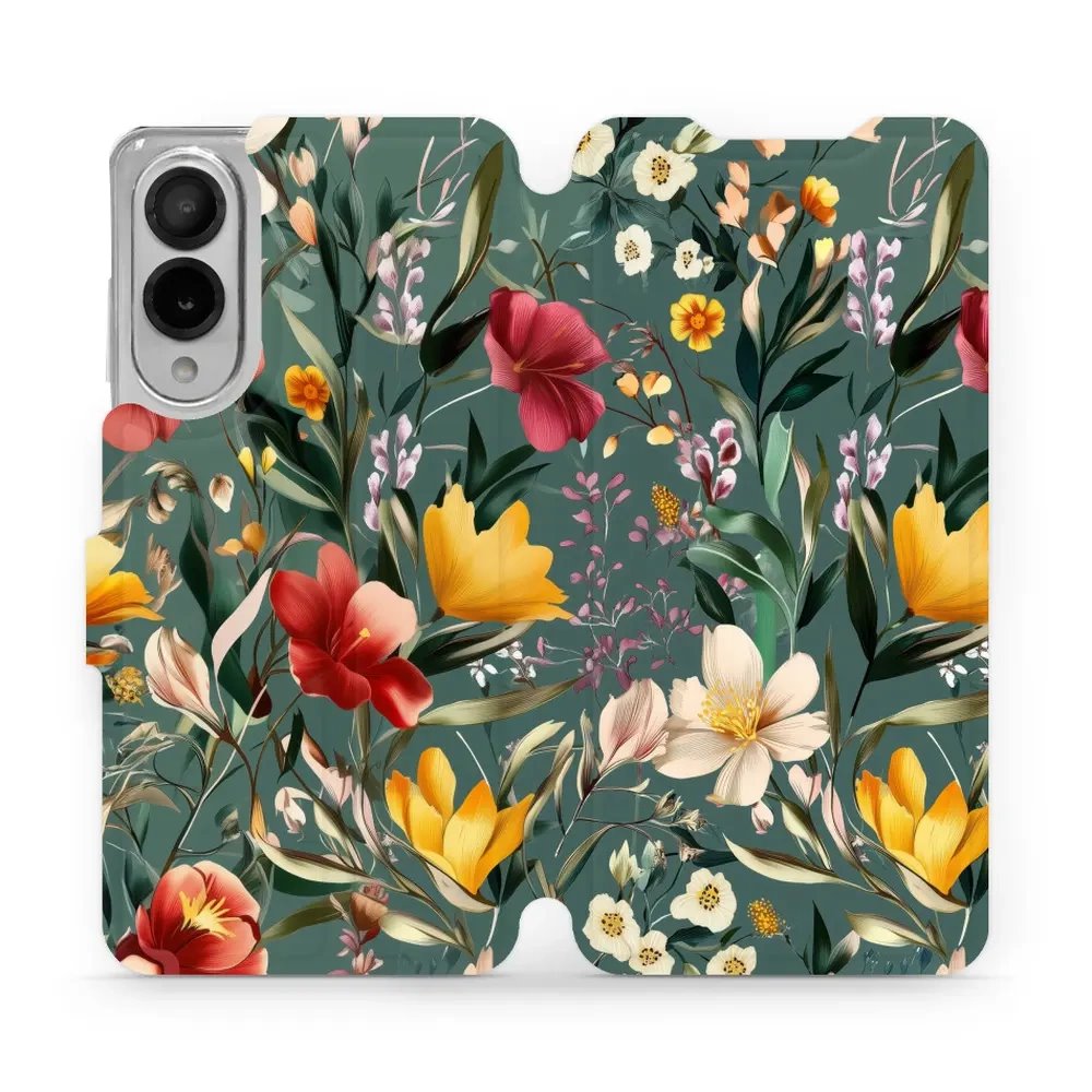 Flipové pouzdro Mobiwear - Samsung Galaxy S25 Edge - VP71S Na zelené louce