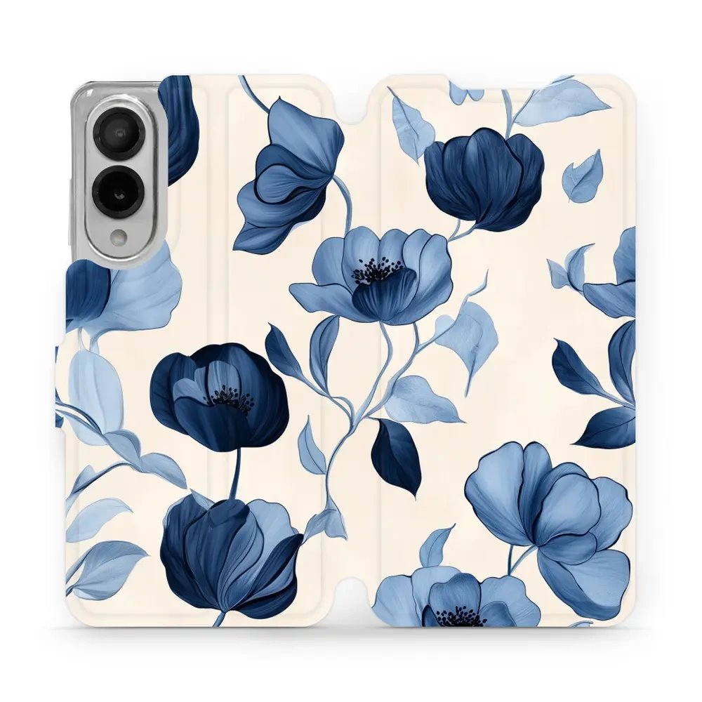 Flipové pouzdro Mobiwear - Samsung Galaxy S25 Edge - VP73S Modrá krása květů