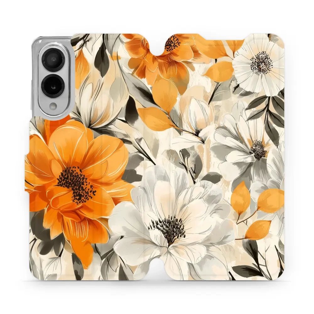 Flipové pouzdro Mobiwear - Samsung Galaxy S25 Edge - VP75S Podzimní květy