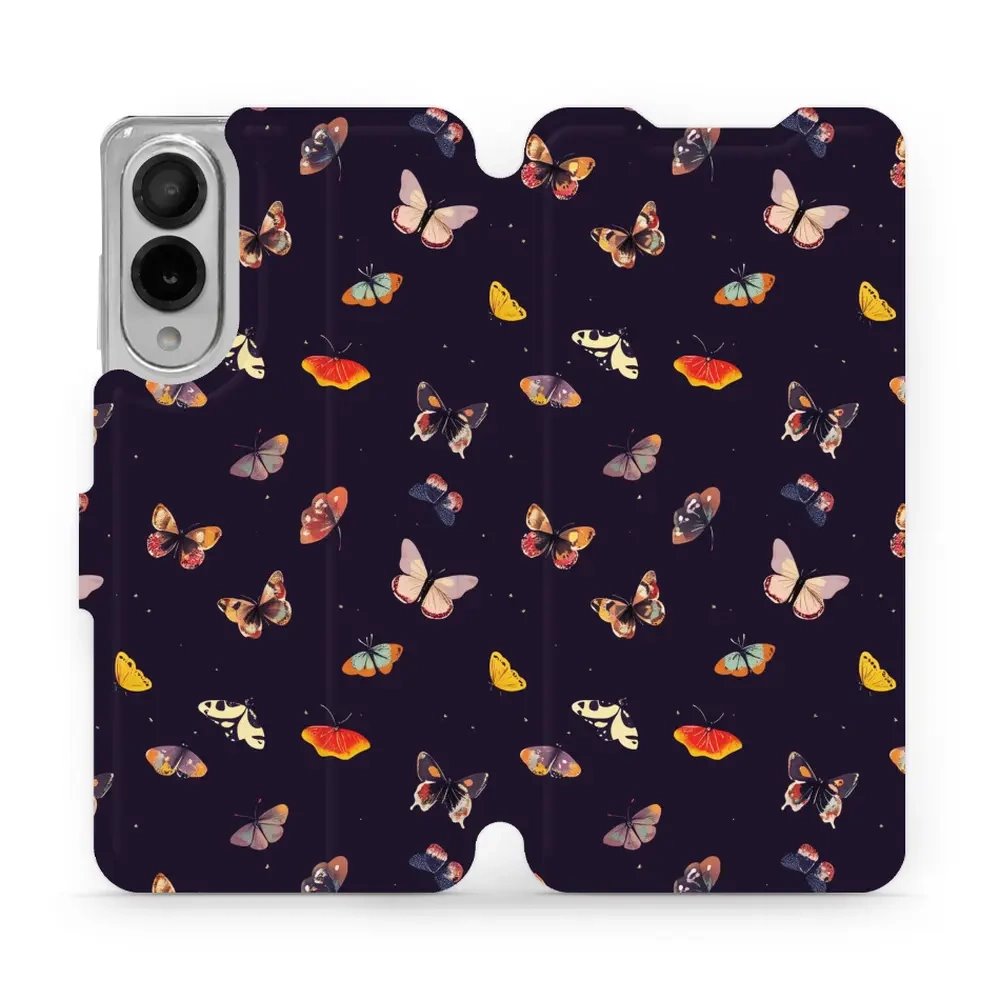 Flipové pouzdro Mobiwear - Samsung Galaxy S25 Edge - VP78S Barevní motýlci