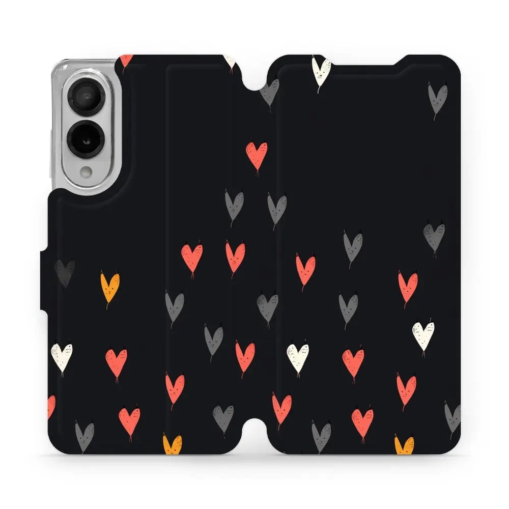Flipové pouzdro Mobiwear - Samsung Galaxy S25 Edge - VP79S Srdíčka