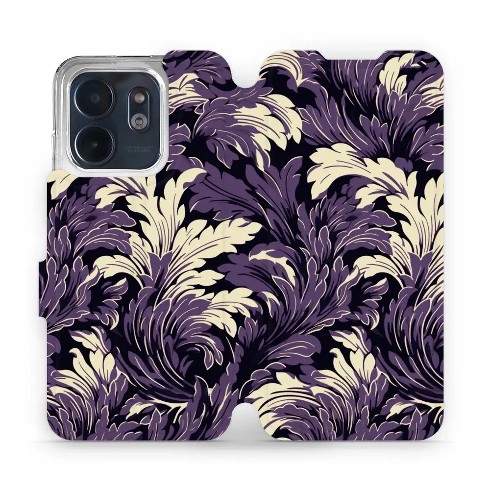 Flipové pouzdro Mobiwear - Infinix Smart 9 - VA46S Fialové rostliny