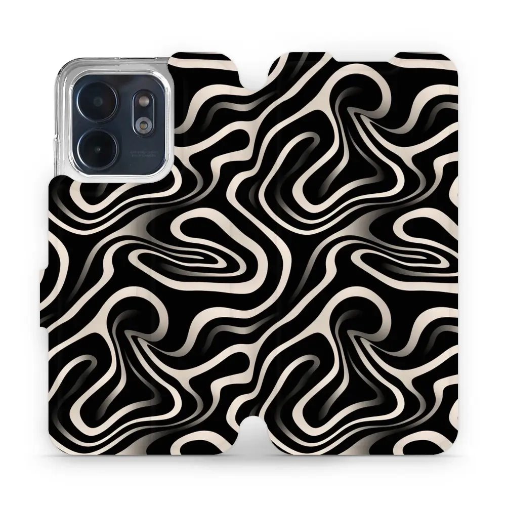 Flipové pouzdro Mobiwear - Infinix Smart 9 - VA63S Vlnky a linky