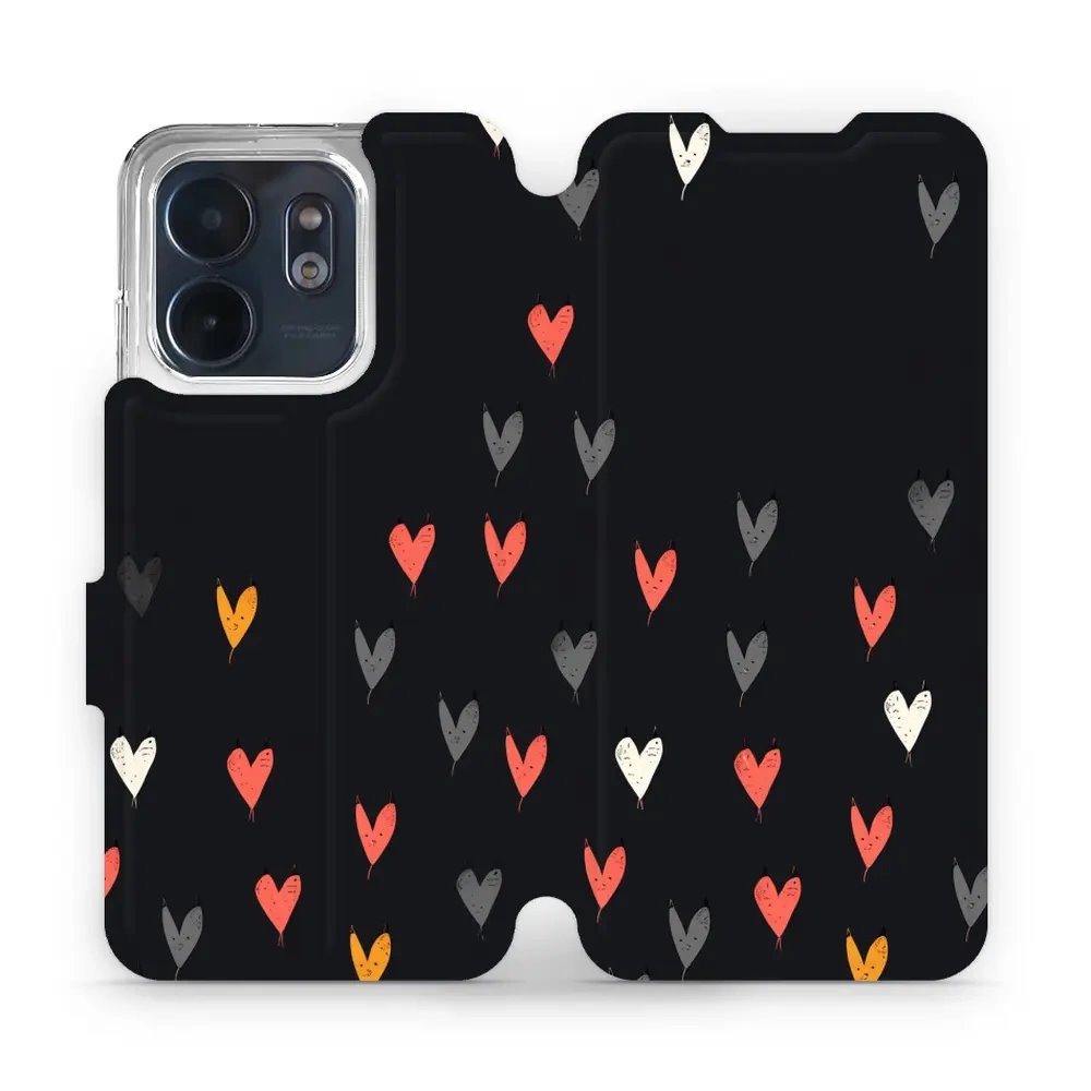 Flipové pouzdro Mobiwear - Infinix Smart 9 - VP79S Srdíčka