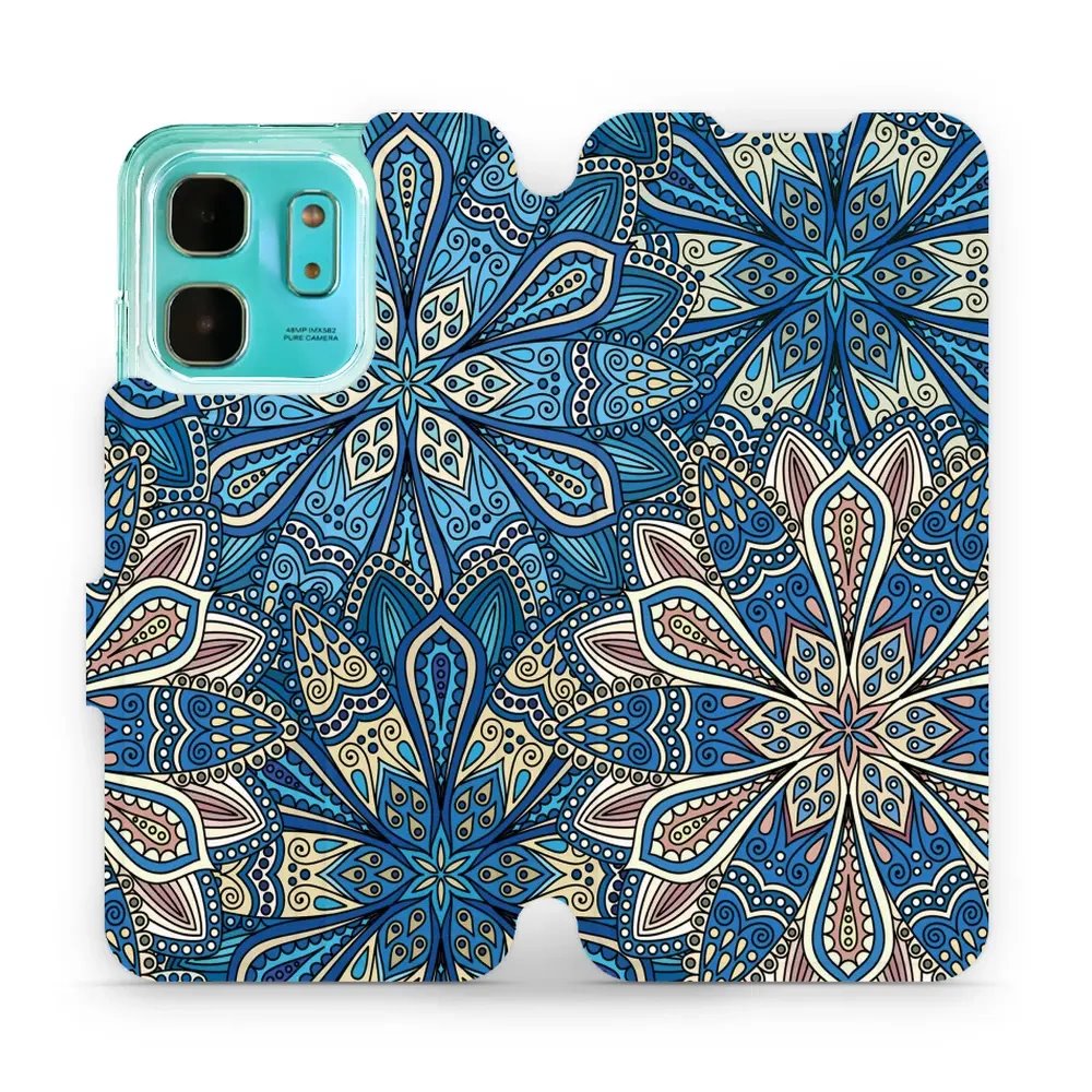Flipové pouzdro Mobiwear - Infinix HOT 50i - V108P Modré mandala květy