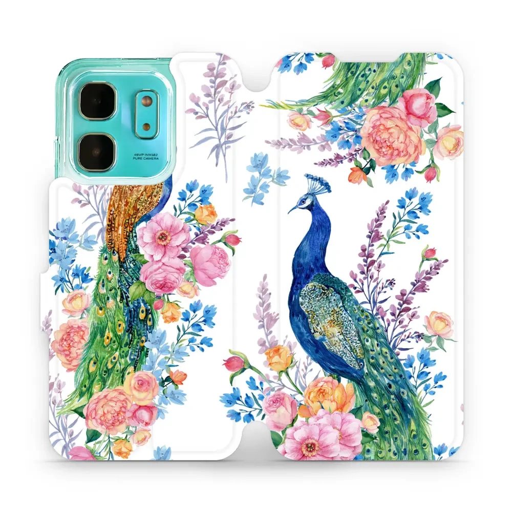 Flipové pouzdro Mobiwear - Infinix HOT 50i - MX08S Pávi