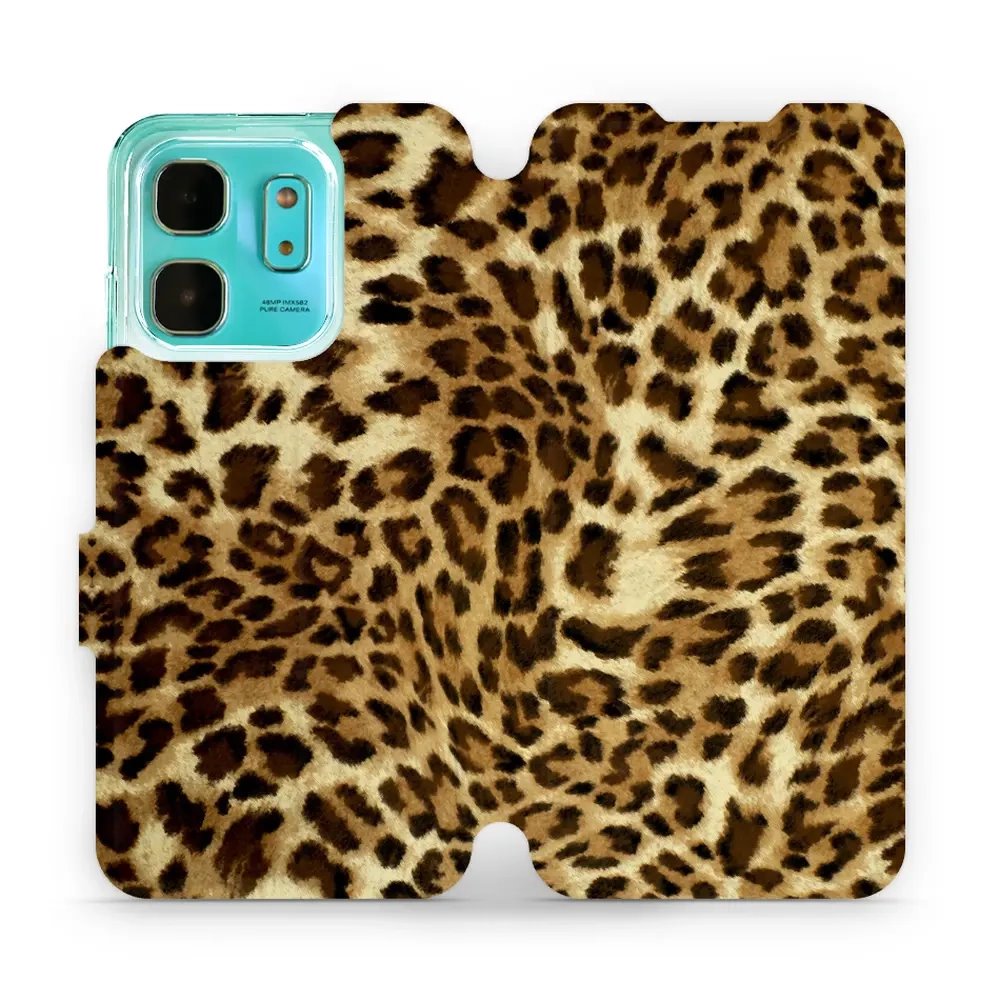 Flipové pouzdro Mobiwear - Infinix HOT 50i - VA33P Leopardí vzor