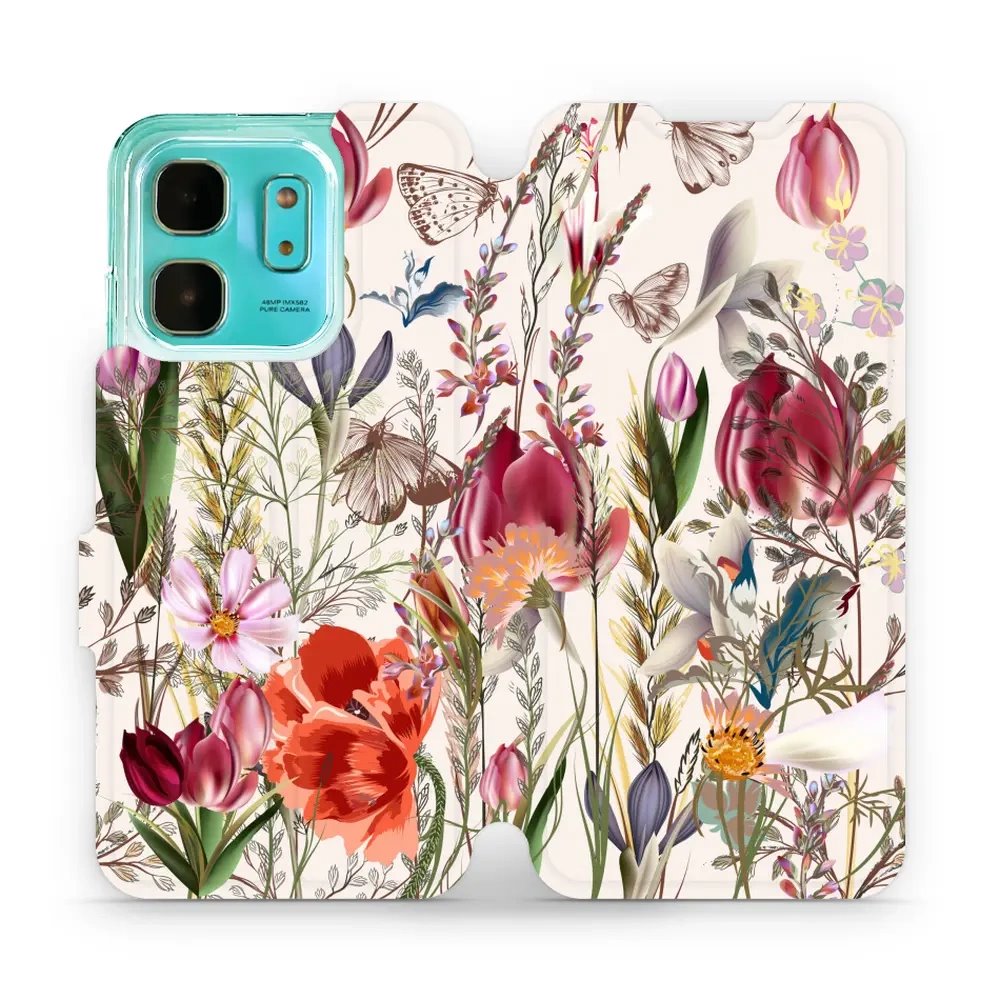 Flipové pouzdro Mobiwear - Infinix HOT 50i - MP01S Rozkvetlá louka