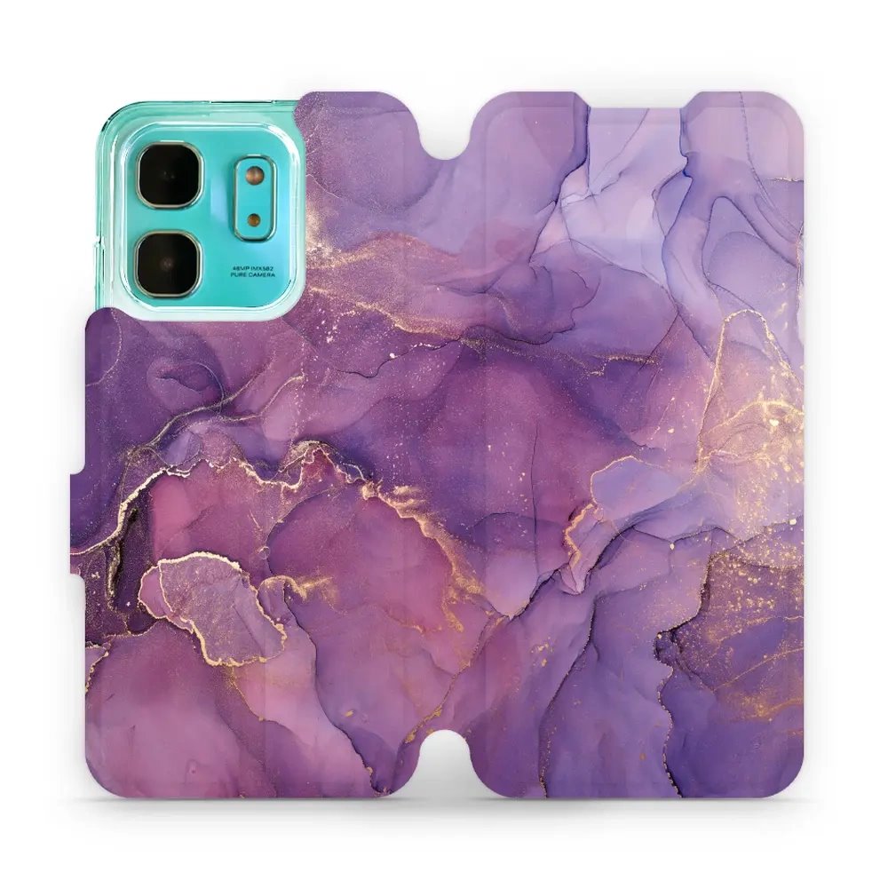 Flipové pouzdro Mobiwear - Infinix HOT 50i - VP20S Fialový mramor