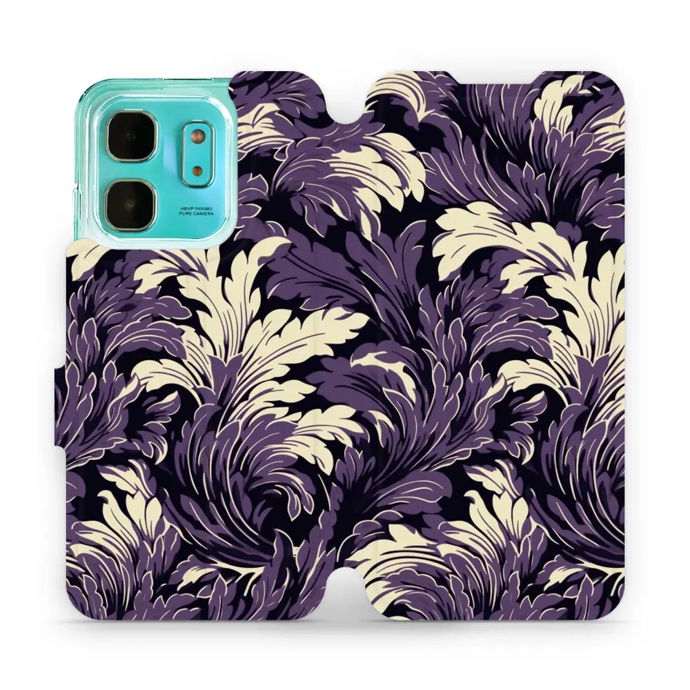 Flipové pouzdro Mobiwear - Infinix HOT 50i - VA46S Fialové rostliny
