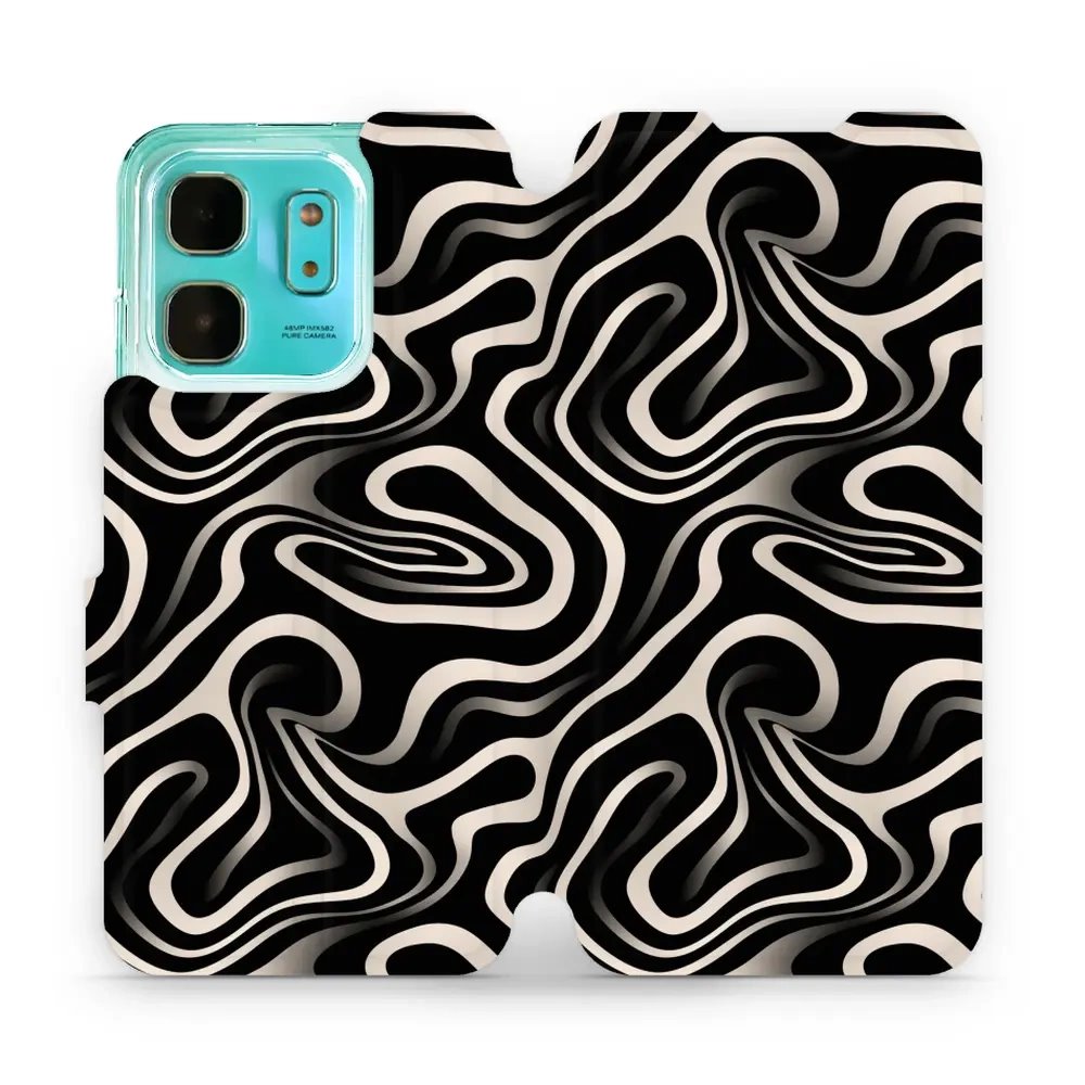Flipové pouzdro Mobiwear - Infinix HOT 50i - VA63S Vlnky a linky