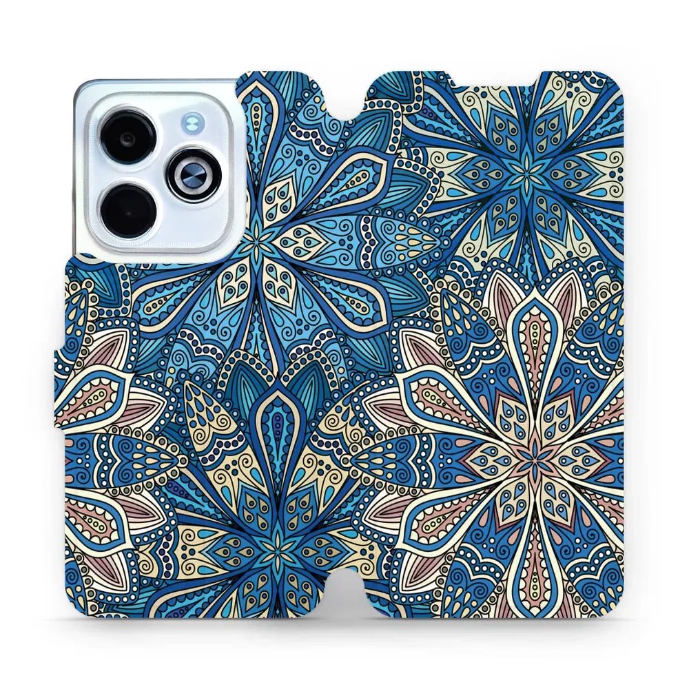 Flipové pouzdro Mobiwear - Infinix HOT 40i - V108P Modré mandala květy