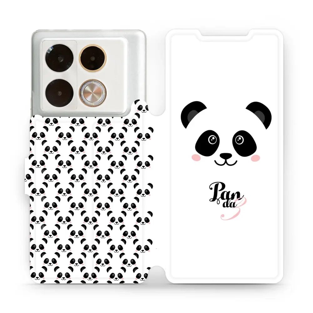 Flipové pouzdro Mobiwear - Infinix Note 40 Pro - M030P Panda Amálka - VÝPRODEJ