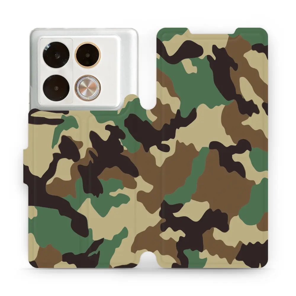 Flipové pouzdro Mobiwear - Infinix Note 40 Pro - V111P Maskáče