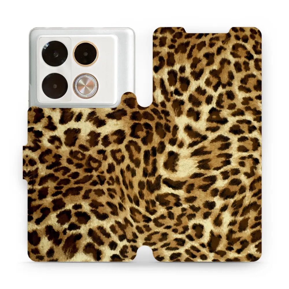Flipové pouzdro Mobiwear - Infinix Note 40 Pro - VA33P Leopardí vzor