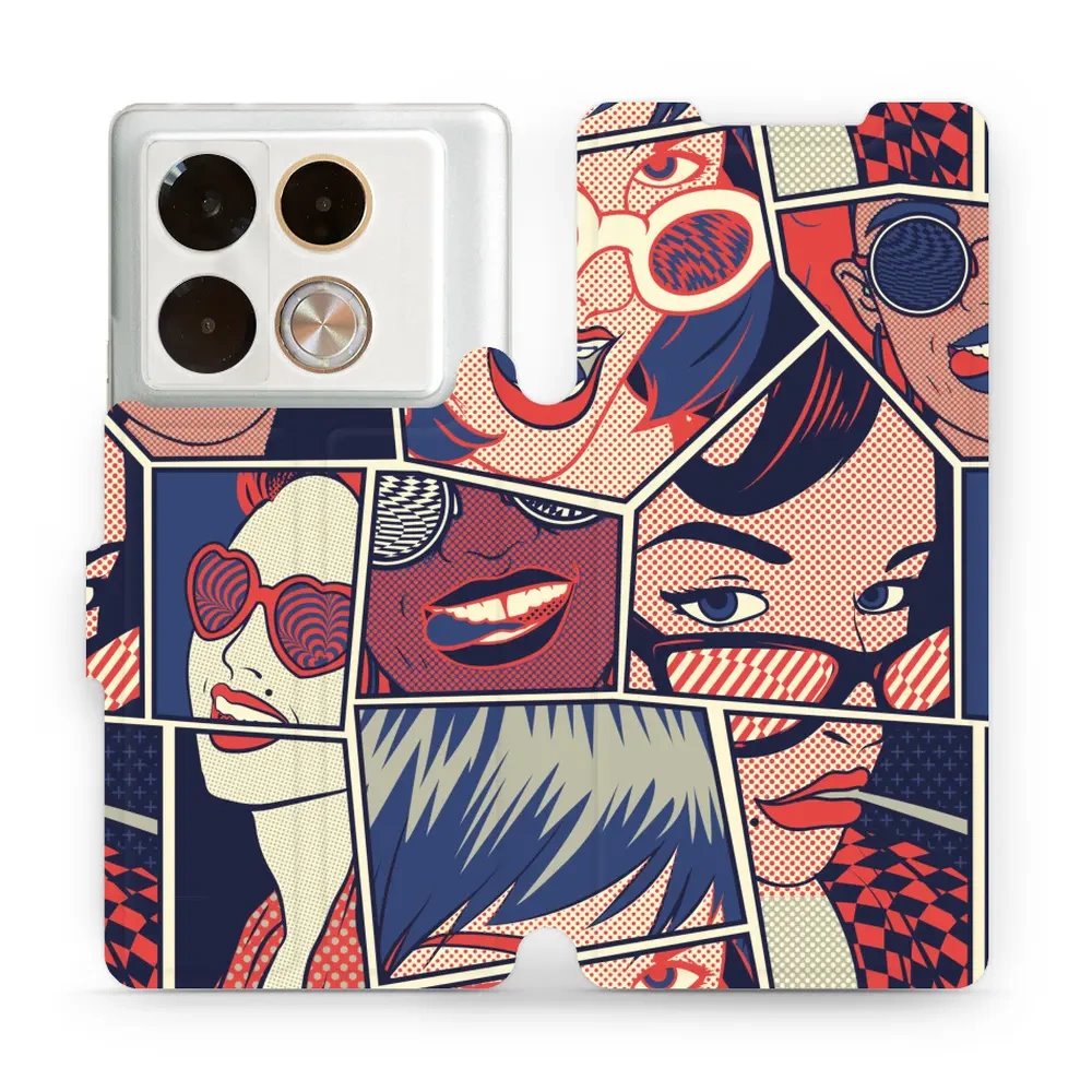 Flipové pouzdro Mobiwear - Infinix Note 40 Pro - VP18P Komiks