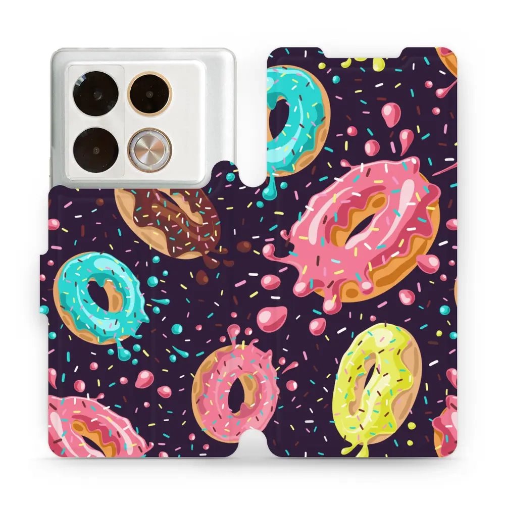 Flipové pouzdro Mobiwear - Infinix Note 40 Pro - VP19S Donutky