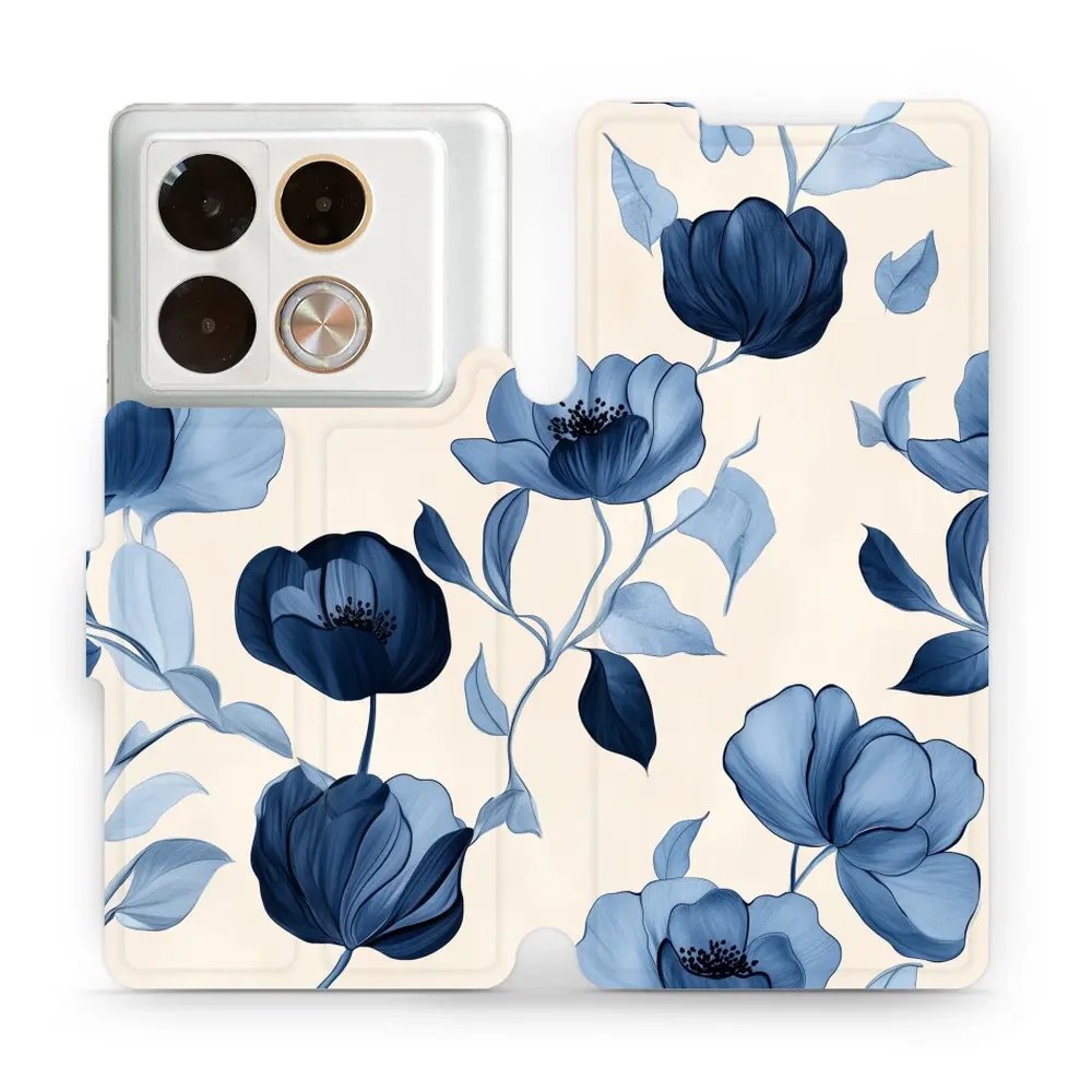Flipové pouzdro Mobiwear - Infinix Note 40 Pro - VP73S Modrá krása květů