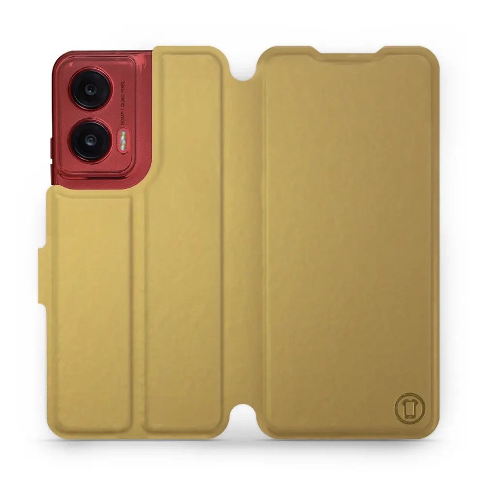Flipové pouzdro Mobiwear - Motorola Moto G35 5G - Zlatavé a šedé