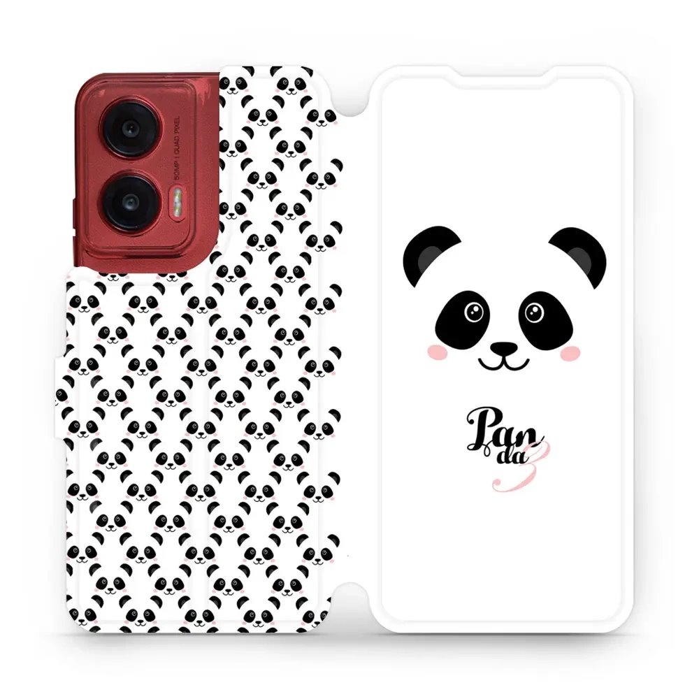 Flipové pouzdro Mobiwear - Motorola Moto G35 5G - M030P Panda Amálka