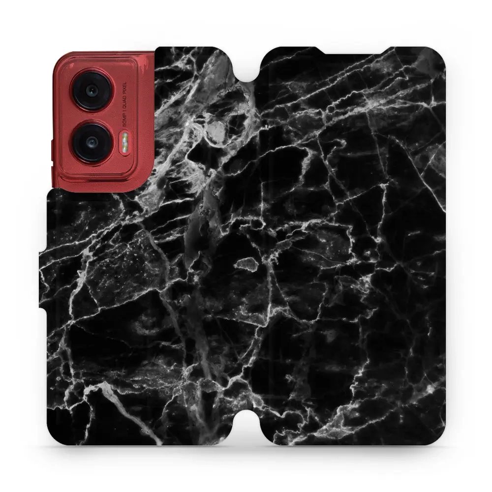 Flipové pouzdro Mobiwear - Motorola Moto G35 5G - V056P Černý mramor