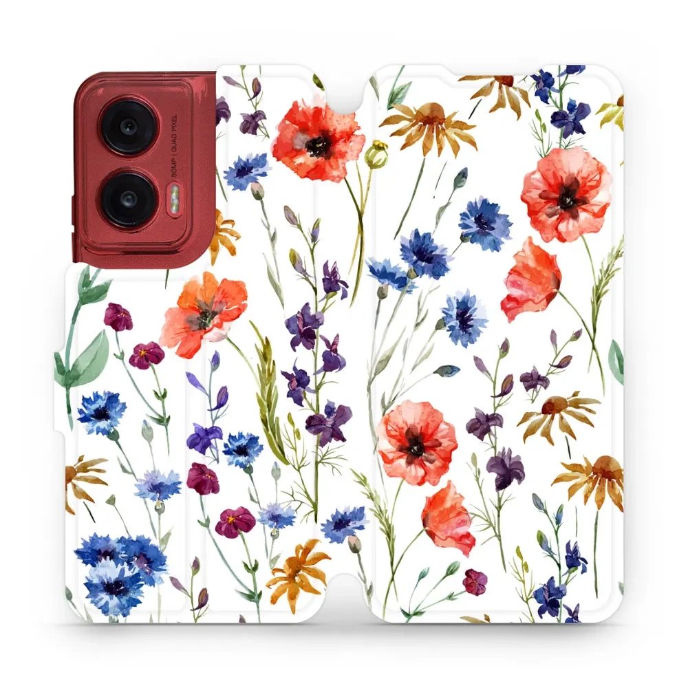 Flipové pouzdro Mobiwear - Motorola Moto G35 5G - MP04S Luční kvítí
