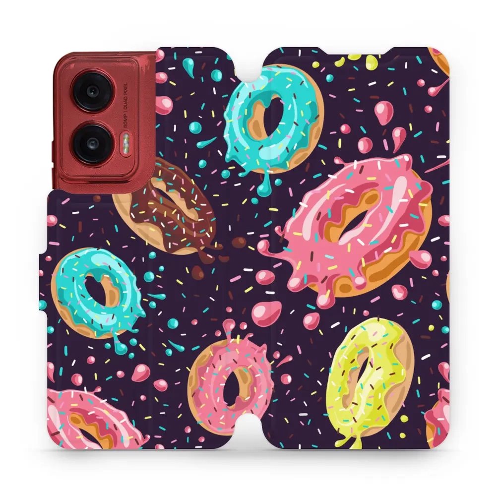 Flipové pouzdro Mobiwear - Motorola Moto G35 5G - VP19S Donutky