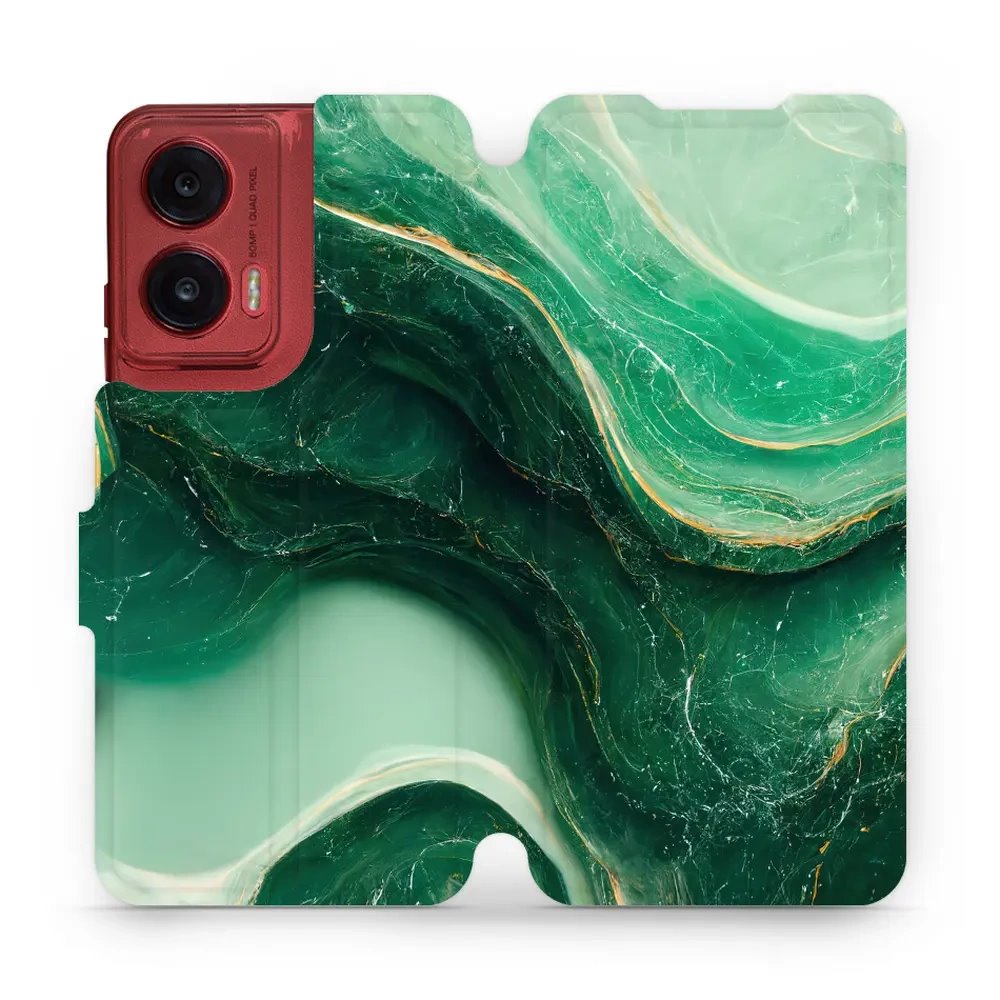 Flipové pouzdro Mobiwear - Motorola Moto G35 5G - VP38S Zelený mramor