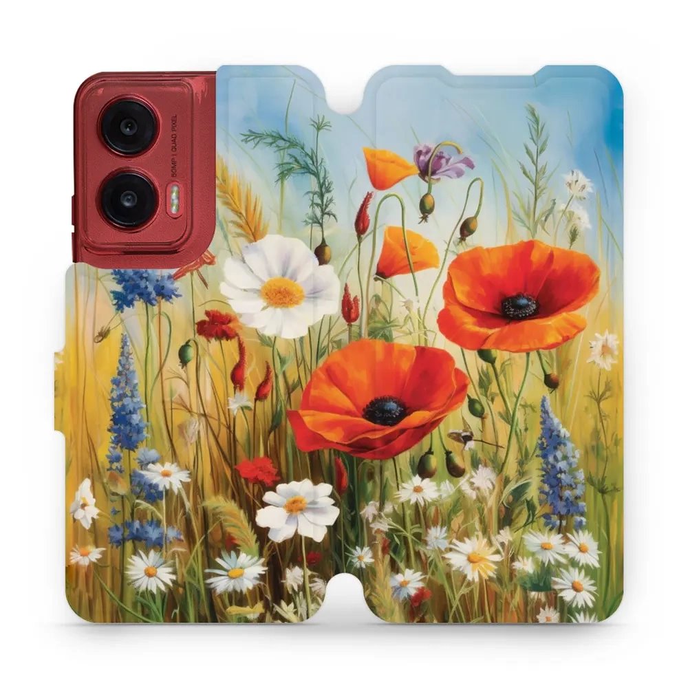 Flipové pouzdro Mobiwear - Motorola Moto G35 5G - VP43S Letní louka