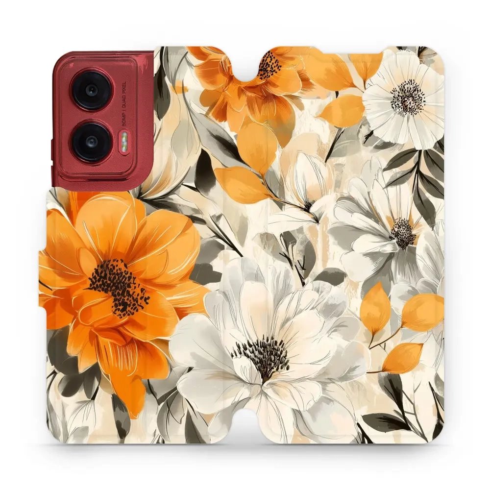 Flipové pouzdro Mobiwear - Motorola Moto G35 5G - VP75S Podzimní květy