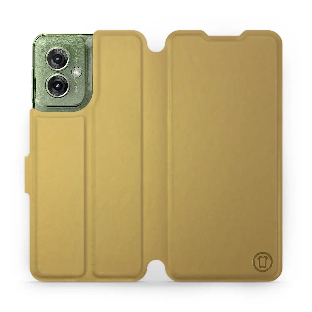 Flipové pouzdro Mobiwear - Motorola Moto G55 5G - Zlatavé a šedé