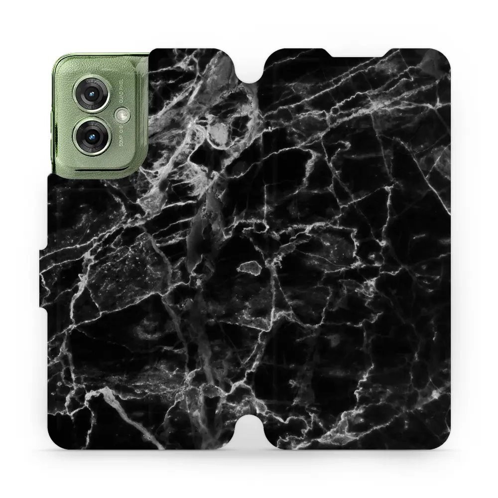 Flipové pouzdro Mobiwear - Motorola Moto G55 5G - V056P Černý mramor