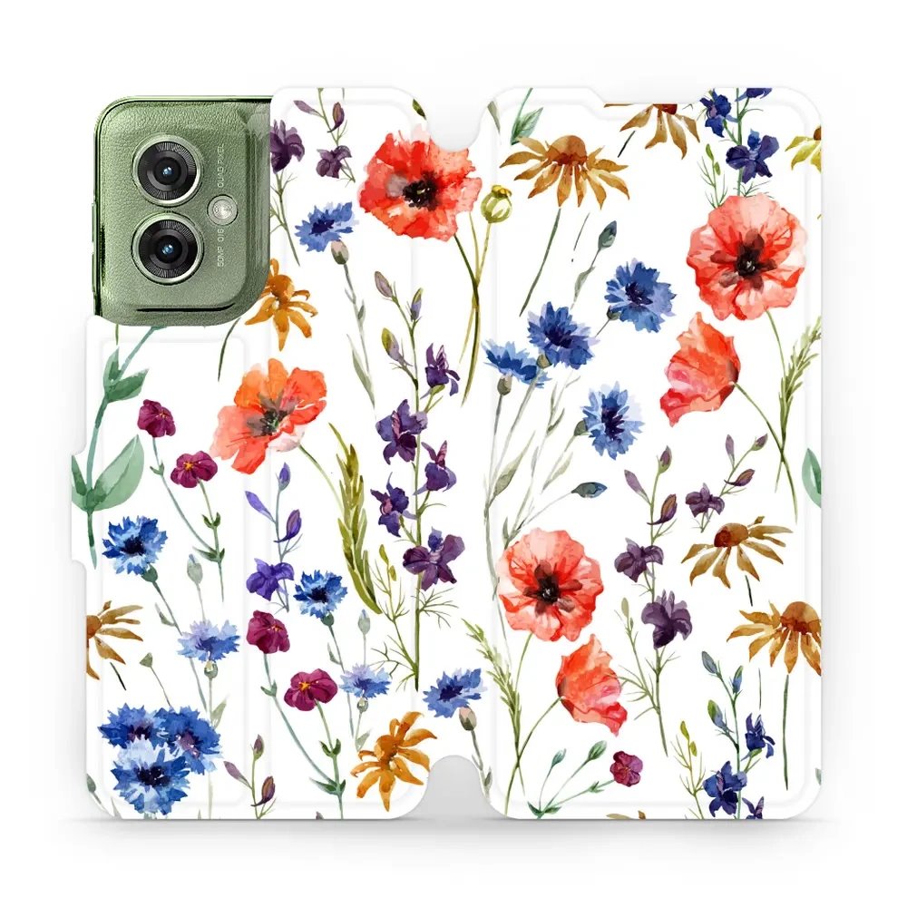 Flipové pouzdro Mobiwear - Motorola Moto G55 5G - MP04S Luční kvítí