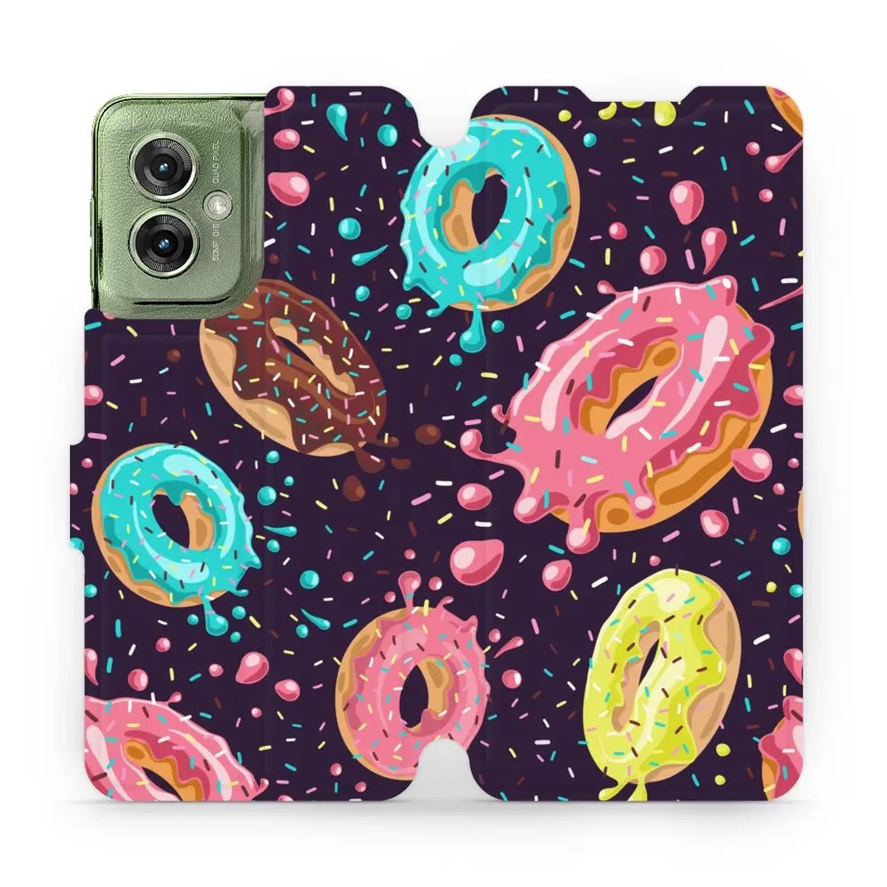 Flipové pouzdro Mobiwear - Motorola Moto G55 5G - VP19S Donutky