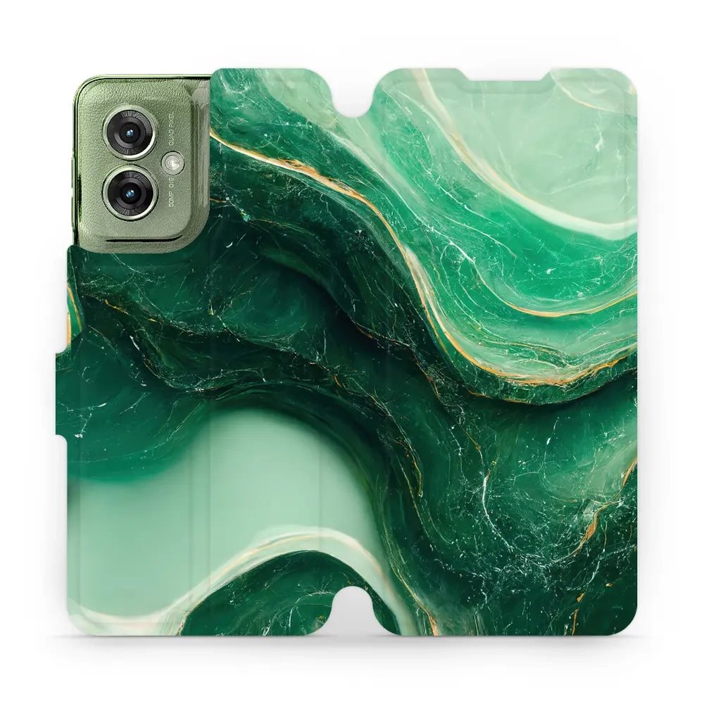 Flipové pouzdro Mobiwear - Motorola Moto G55 5G - VP38S Zelený mramor