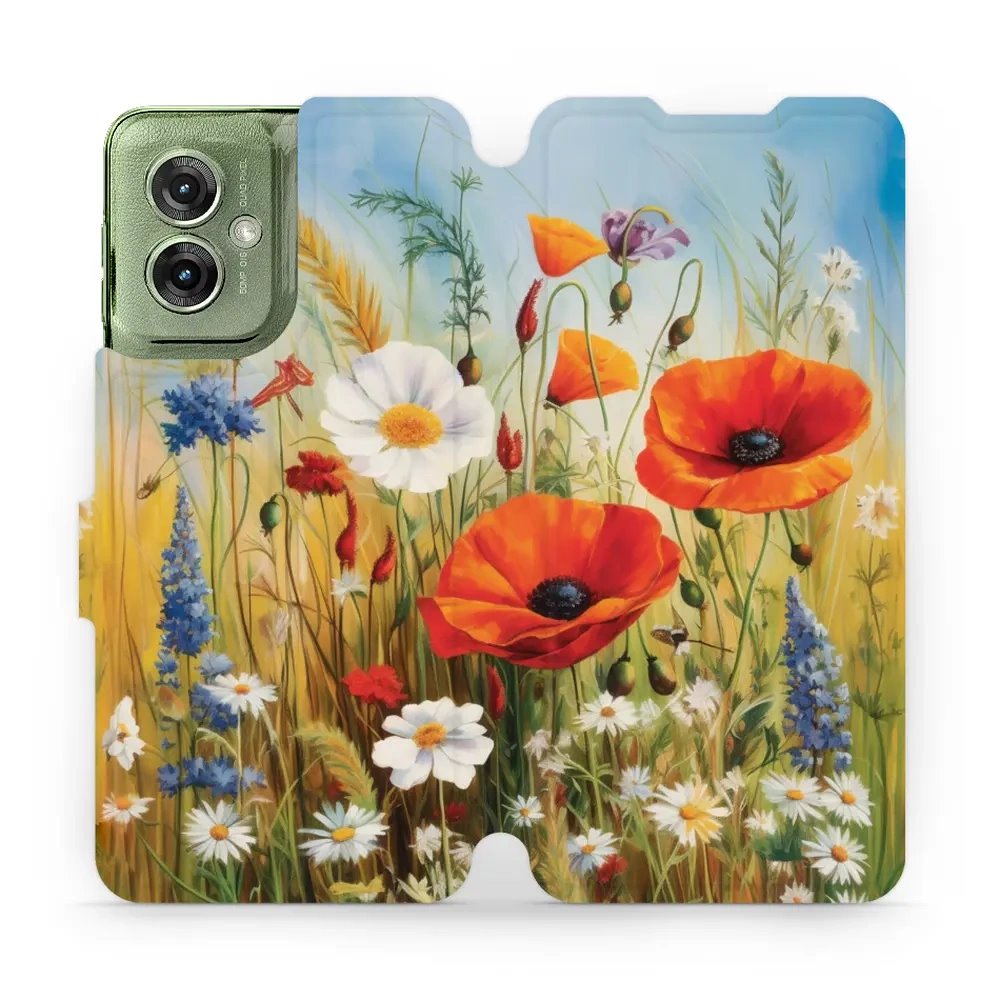 Flipové pouzdro Mobiwear - Motorola Moto G55 5G - VP43S Letní louka