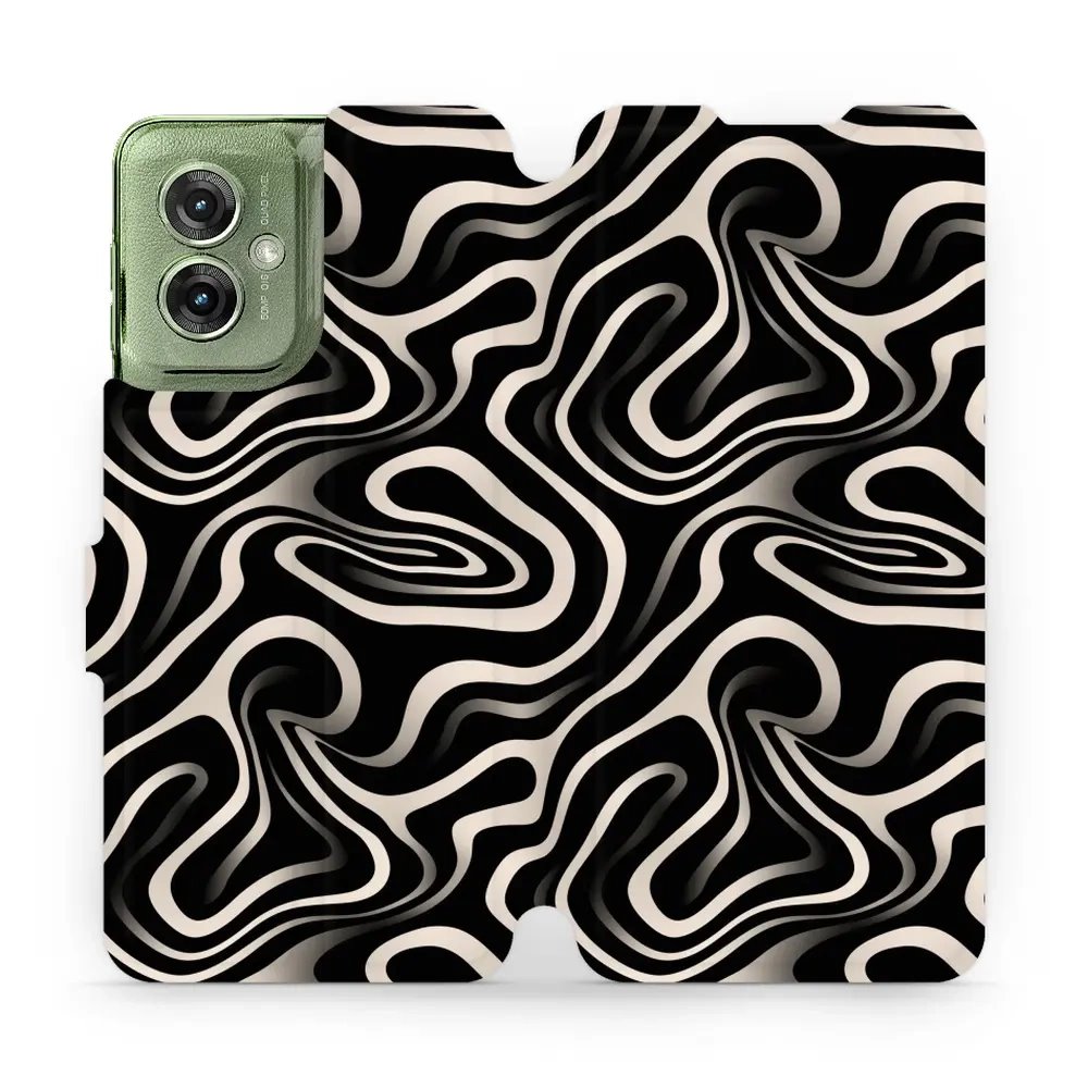 Flipové pouzdro Mobiwear - Motorola Moto G55 5G - VA63S Vlnky a linky