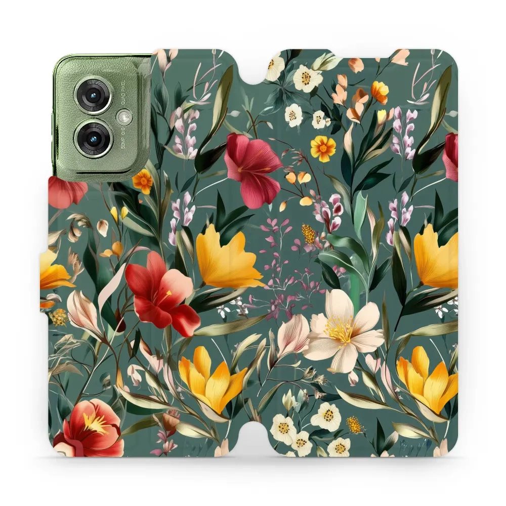 Flipové pouzdro Mobiwear - Motorola Moto G55 5G - VP71S Na zelené louce